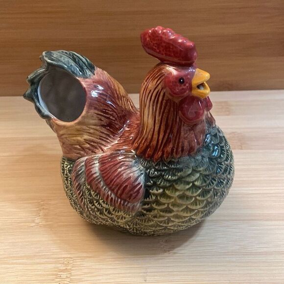 Vintage Sakura by Oneida Rooster Chicken Hen Creamer Farmhouse Country Kitchen - Picture 2 of 12